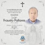 Fallece a los 84 años Mons. Juan Frausto Pallares tras complicaciones de salud.