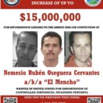 EE. UU. ofrece 100 MDD de recompensa por cúpula del CJNG tras la muerte de “El Mencho”.