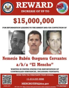 EE. UU. ofrece 100 MDD de recompensa por cúpula del CJNG
